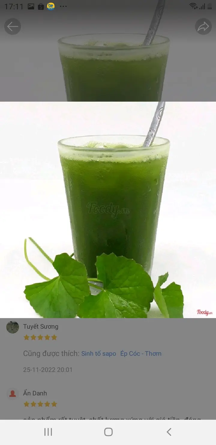 Hình ảnh nước Rau Má sữa đường phèn