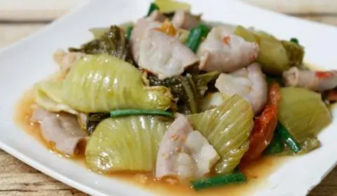 Hình ảnh Cơm lòng xào cải chua 