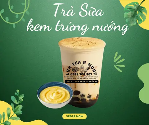 Hình ảnh Trà sữa kem trứng nướng