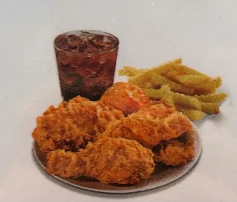 Hình ảnh Combo 1 (1 đùi/ cánh gà giòn, 1 khoai lang lắc phô mai, 1 coca)