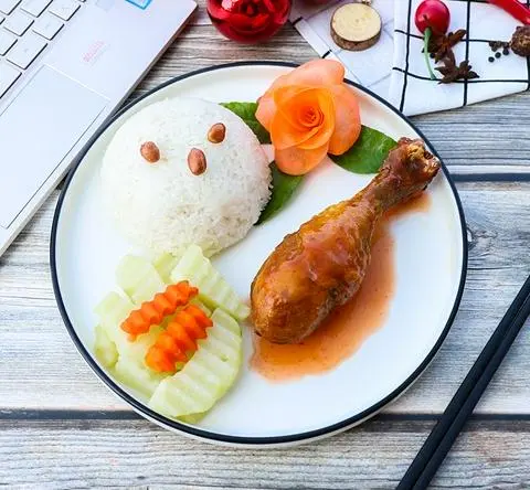 Hình ảnh Cơm gà sốt chua ngọt