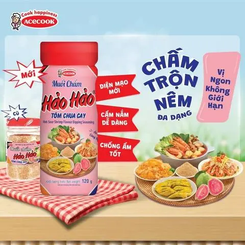 Hình ảnh MUỐI CHẤM HẢO HẢO 120Gr/HỦ (MẪU MỚI)