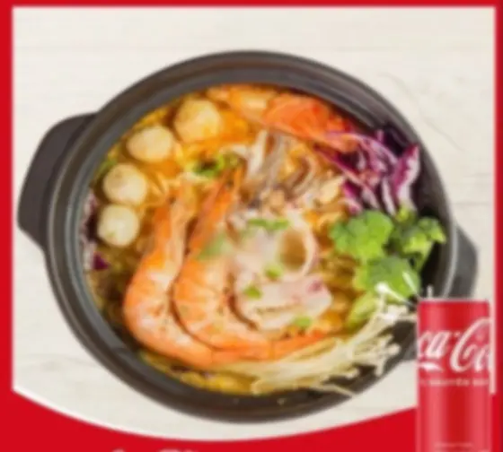 Hình ảnh Mì cay kimchi hải sản - coca/sprite/fanta/sting