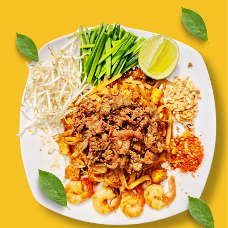 Hình ảnh pad thái bò tôm