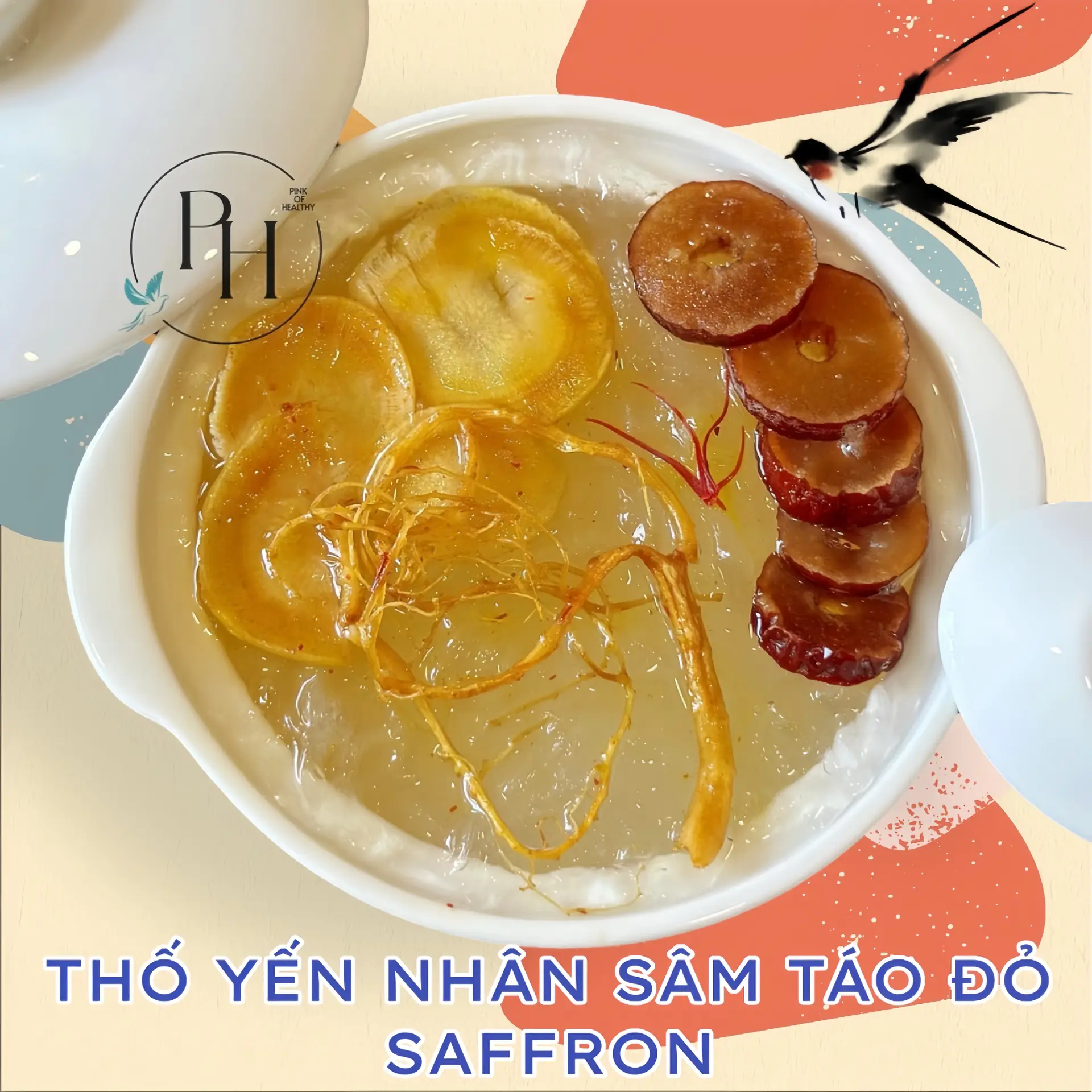 Hình ảnh Thố yến nhân sâm saffron táo đỏ