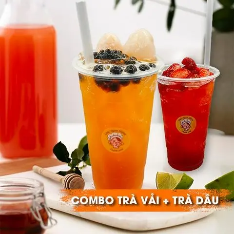 Hình ảnh Combo 2 Ly Trà Trái Cây (Dâu - Vải)