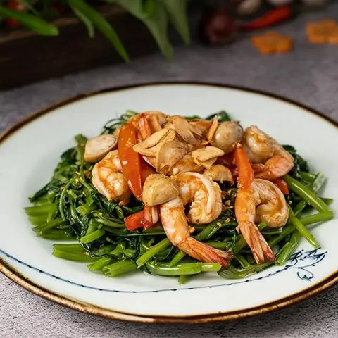 Hình ảnh Rau Muống Xào Tôm