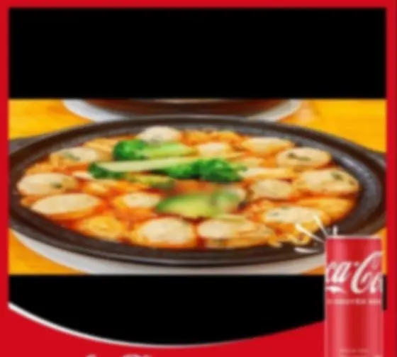 Hình ảnh Mì cay kimchi cá viên - coca/sprite/fanta/sting