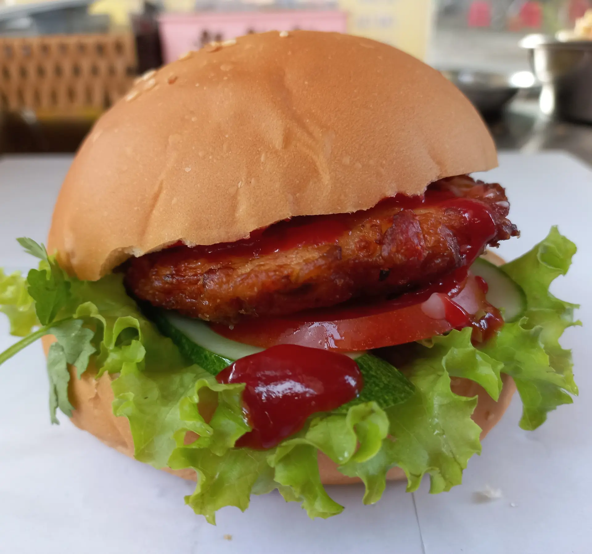 Hình ảnh Hamburger hải sản