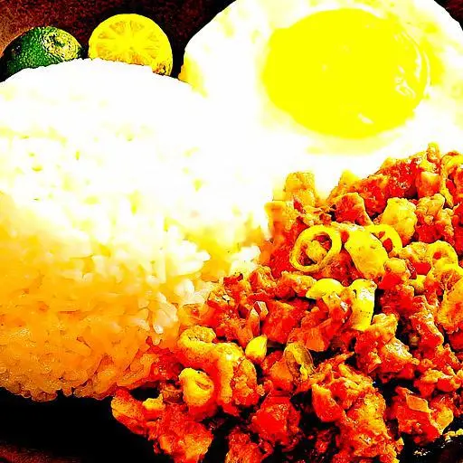 Hình ảnh Fried Rice Sisig Filipino Food 
