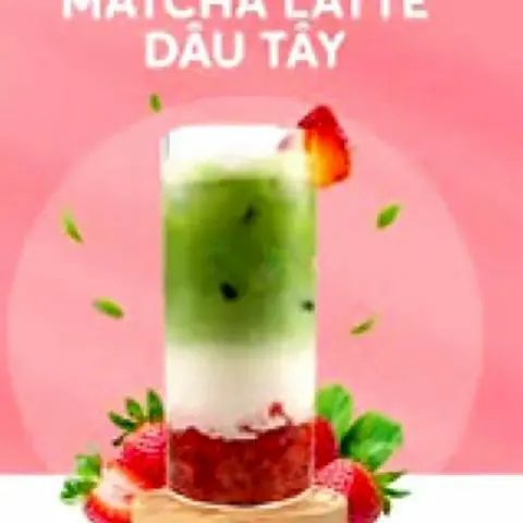 Hình ảnh Latte matcha dâu
