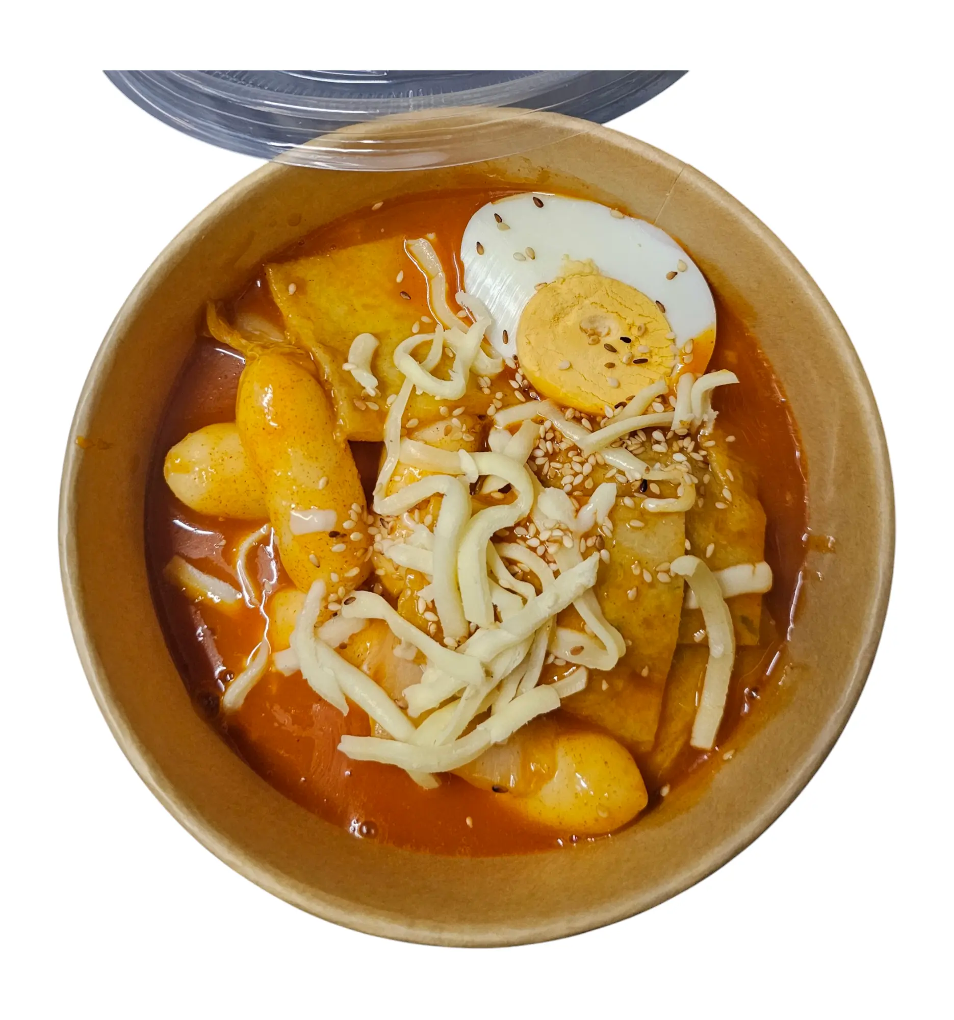 Hình ảnh Tokbokki phô mai xốt cay ( chả cá - trứng )