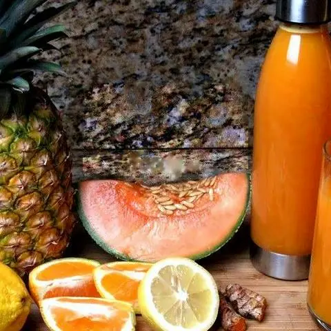Hình ảnh Nước ép cam thơm dưa lưới