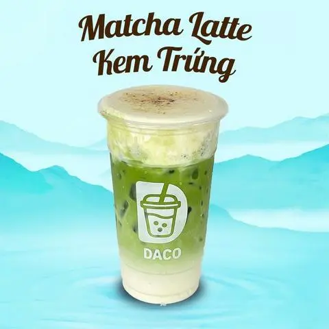 Hình ảnh Matcha latte kem trứng khè đài