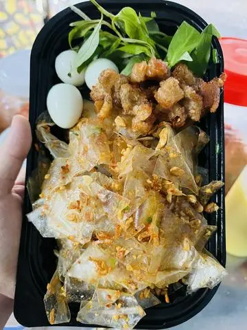 Hình ảnh bánh tráng trộn Sate tóp mỡ 