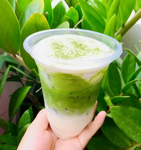 Hình ảnh Matcha latte kem muối