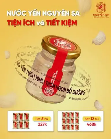 Hình ảnh Nước yến tươi - 24gr yến - (6 hũ x70ml)