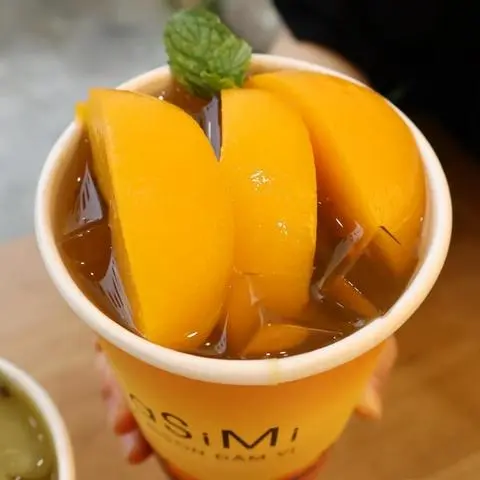 Hình ảnh Trà ô long đào cam sả