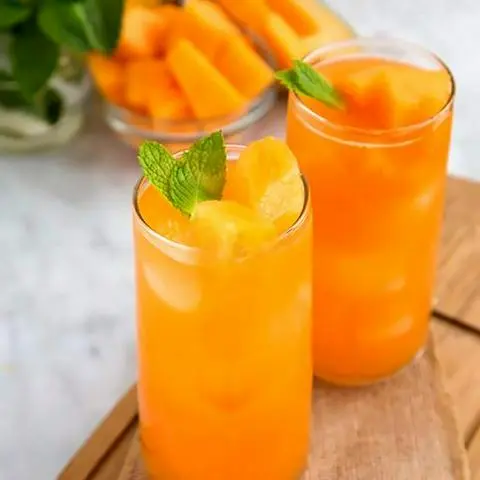 Hình ảnh Nước ép cam sữa dưa lưới