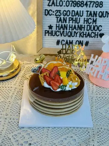Hình ảnh Rau câu cafe phô mai 16cm sinh nhật
