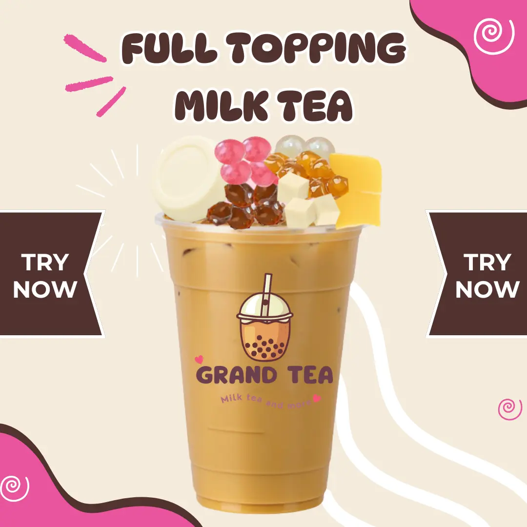 Hình ảnh Trà Sữa Nguyên Lá Full Topping/Full Leaf Milk Tea with Full Topping