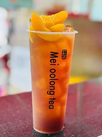 Hình ảnh trà đào miếng 