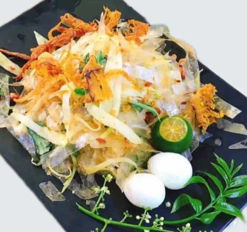 Hình ảnh Combo bánh tráng trộn khô Gà  + trà tắc (L)