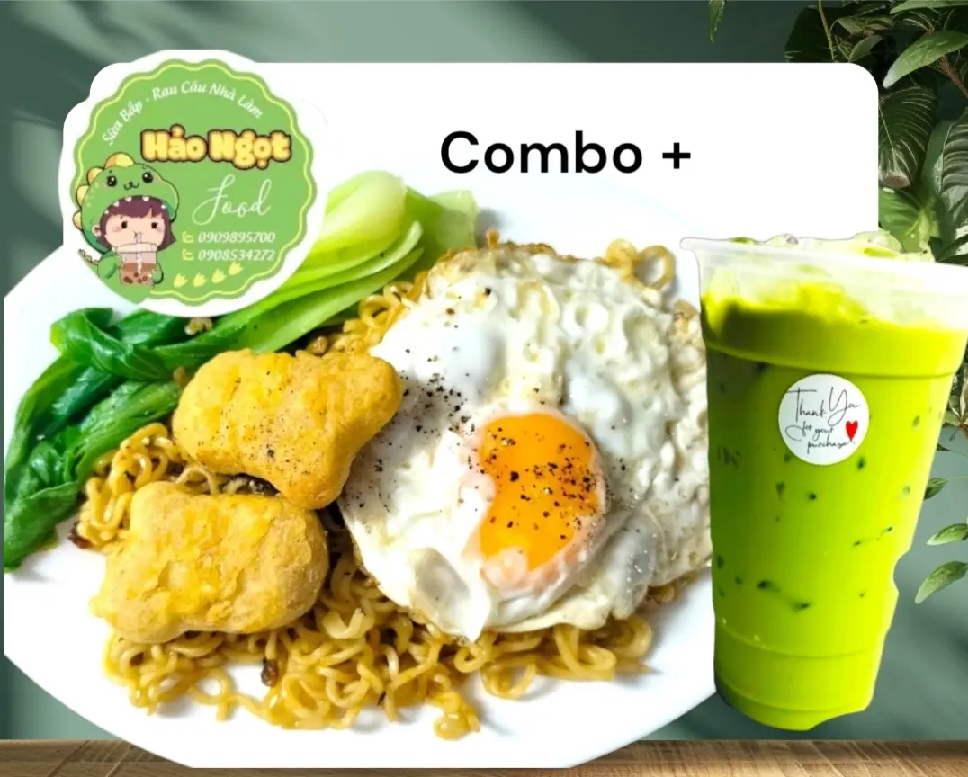 Hình ảnh FS7- MÌ TRỘN TRỨNG GÀ NUGGET+ TRÀ SỮA THÁI XANH| M