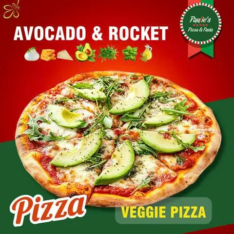 Hình ảnh Pizza Trái Bơ Tươi & Rau Rocket | Avocado & Rocket Pizza
