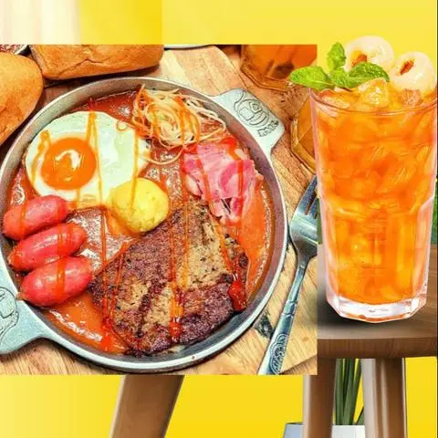 Hình ảnh Combo Bánh Mì Chảo Bò Xíu Mại + Trà Tắc