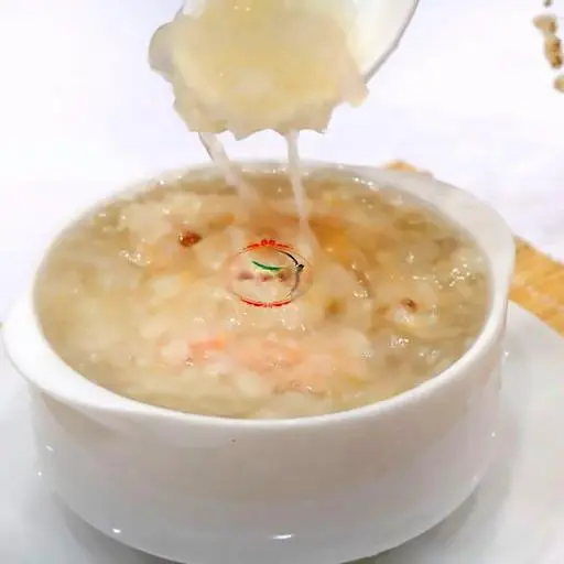 Hình ảnh Cháo tổ yến cá hồi - đậu hà lan