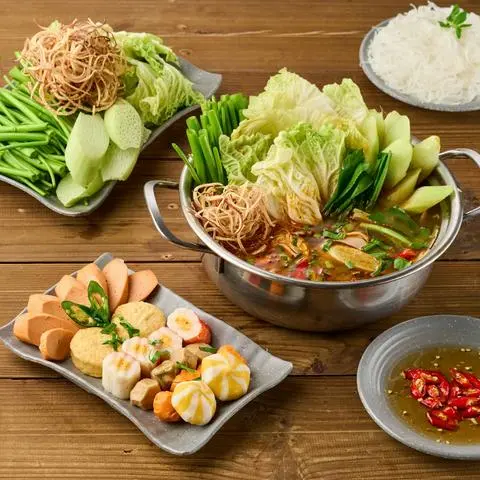 Hình ảnh Lẩu Thả Viên Chua Cay Ngũ Sắc