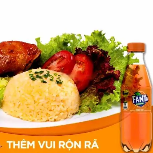 Hình ảnh Cơm Gà +Fanta Cam