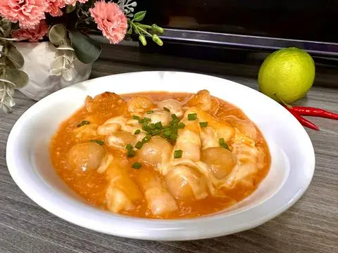 Hình ảnh Tokbokki nhân phô mai phủ phô mai (Tokbokki tròn nhà làm)