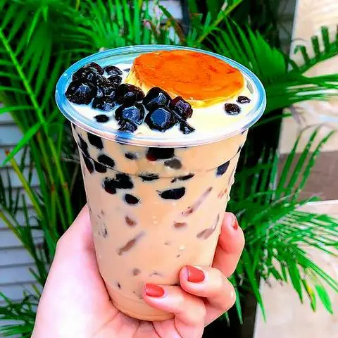 Hình ảnh Trà sữa bánh flan trân châu