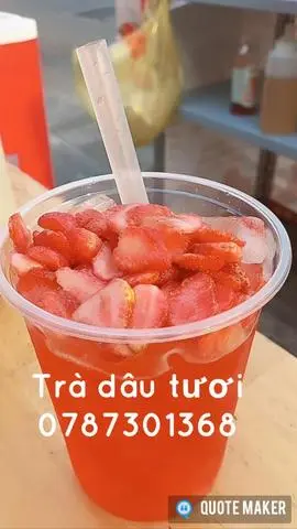 Hình ảnh Trà Dâu tươi 700ml