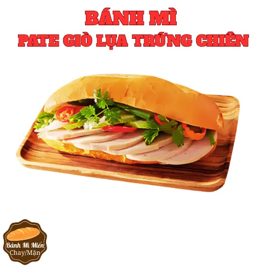 Hình ảnh Bánh Mì Pate Giò Lụa Trứng Chiên