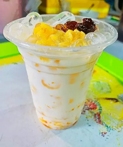 Hình ảnh Sữa Chua Đào Dầm Ly Khổng Lồ 800ml