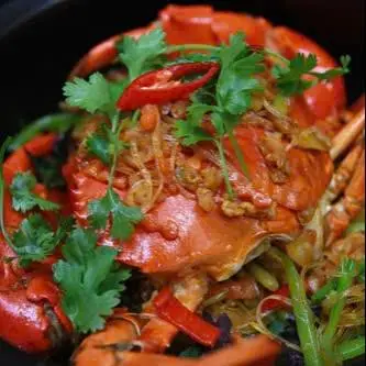 Hình ảnh miến cua tay cầm sốt xo (nguyên con)