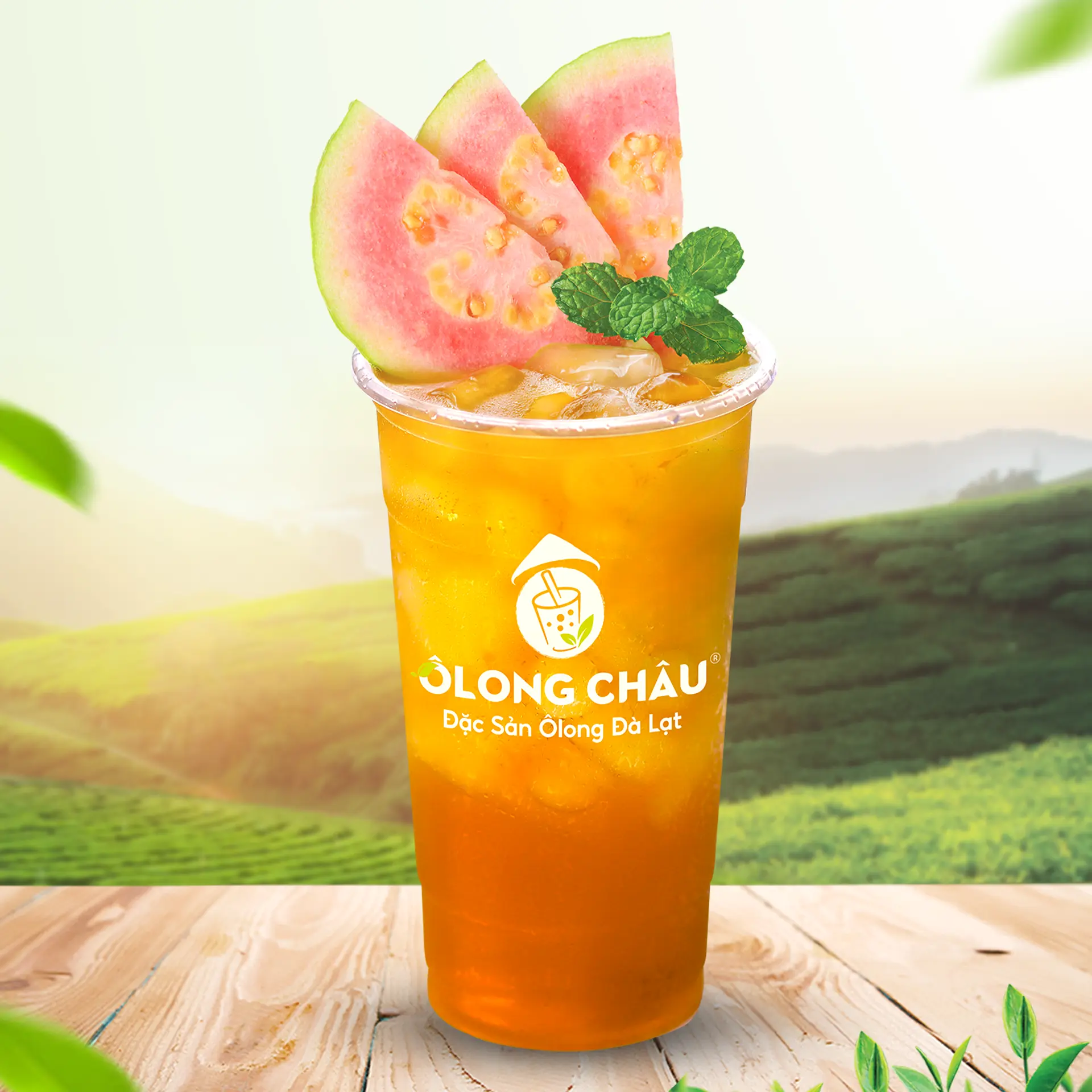 Hình ảnh Trà ô long ổi hồng Đà Lạt - Trà trái cây