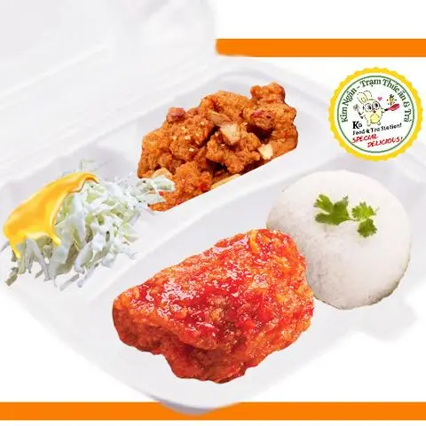 Hình ảnh CƠM ĐÙI GÀ SỐT HÀN - PHÔ MAI (Kèm Da Gà Mắm Tỏi)