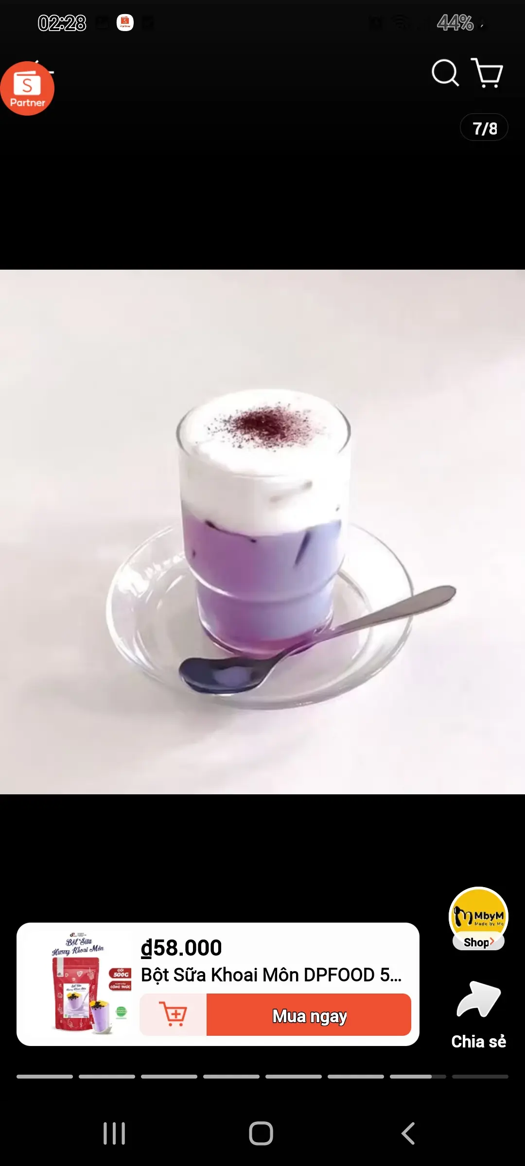 Hình ảnh Khoai môn latte - 700ml