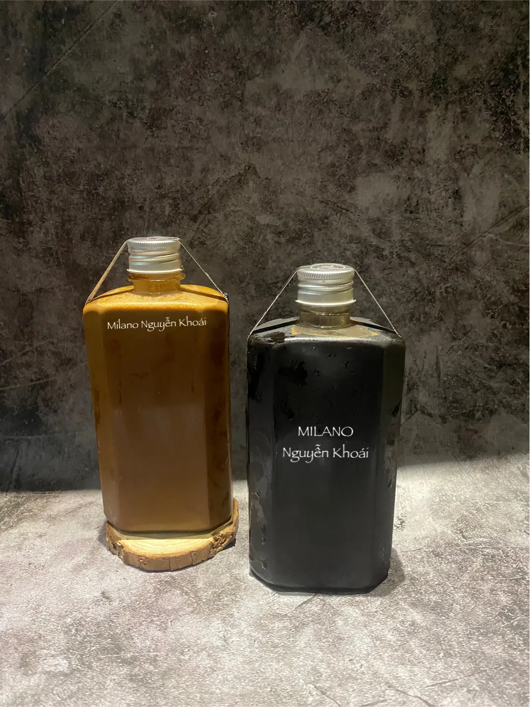 Hình ảnh Combo 1 cà phê sữa (có sữa) + 1 cà phê đen Milano - Chai 500ml
