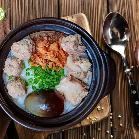 Hình ảnh Cháo sườn bắc thảo bò viên 