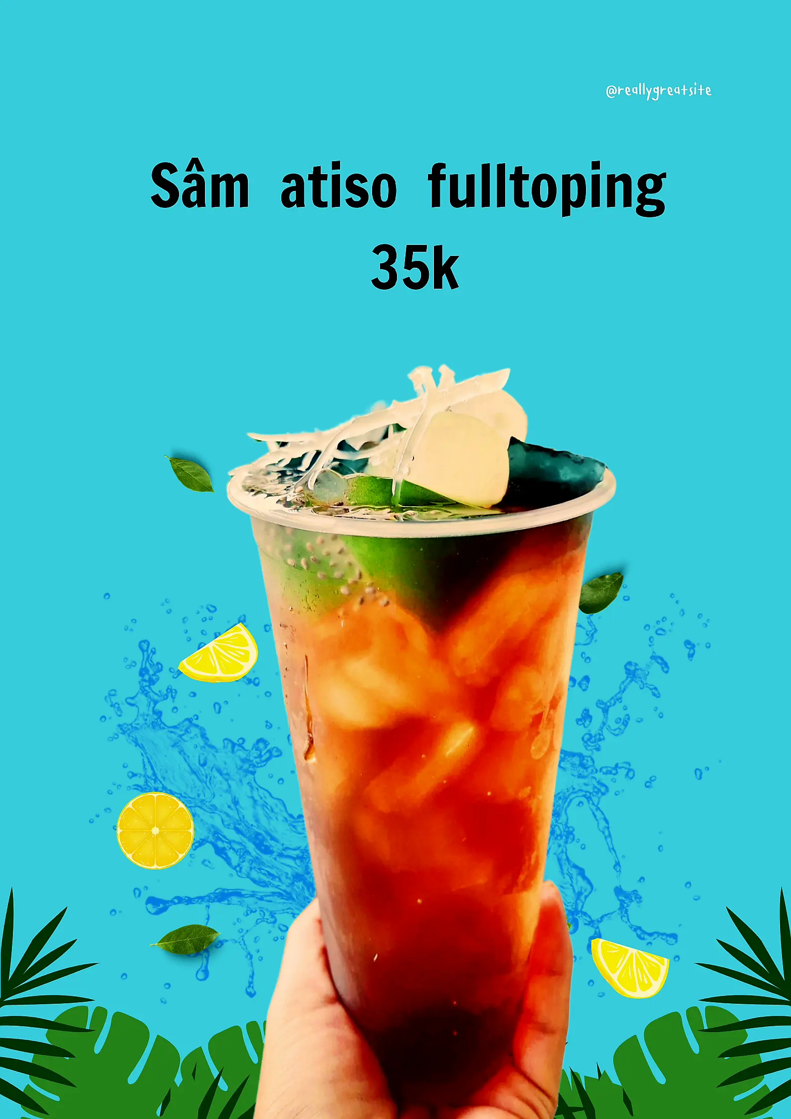 Hình ảnh sâm atisô fulltoping  ly 900ml