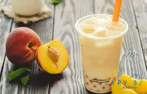 Hình ảnh Trà sữa đào full topping