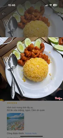 Hình ảnh Cơm da gà sốt Hàn Quốc