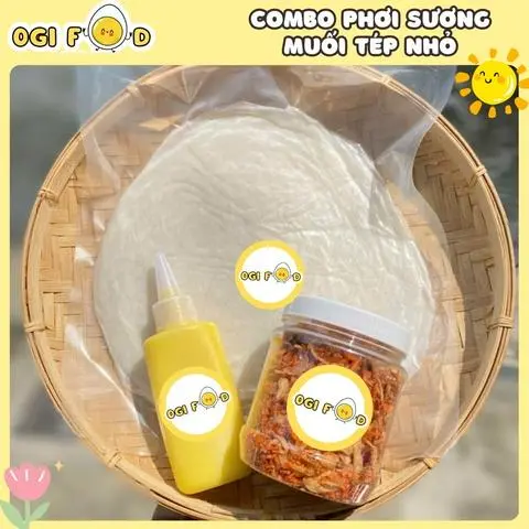 Hình ảnh Combo Bánh Tráng Phơi Sương Muối Tép Nhỏ