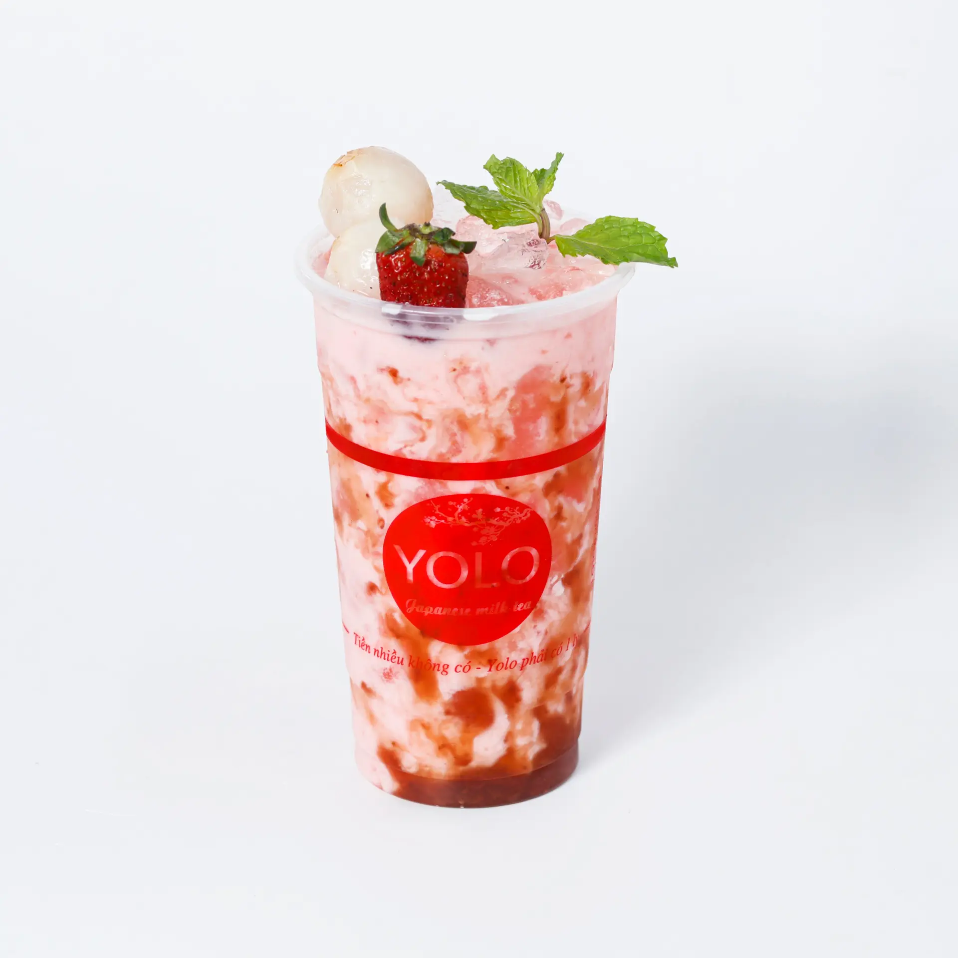 Hình ảnh Sữa tươi lắc vải dâu tây ichigo - size M