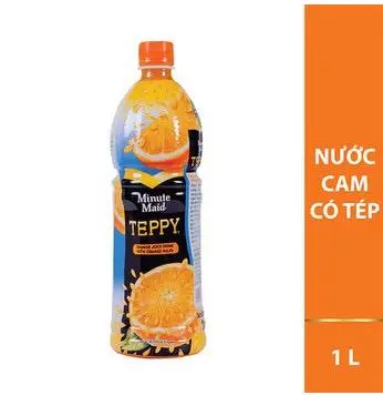 Hình ảnh Nước Cam Có Tép Teppy 1L 